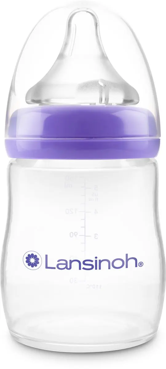 Lansinoh NaturalWave Spenen & Flesjes Starterset 240ml - Transparant/Paars - afbeelding 6 van 6
