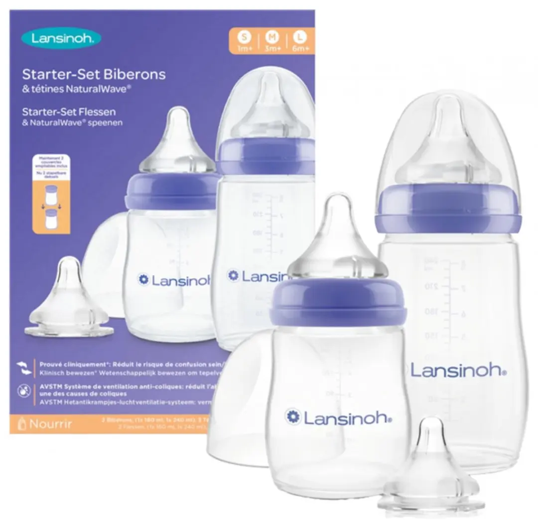 Lansinoh NaturalWave Spenen & Flesjes Starterset 240ml
