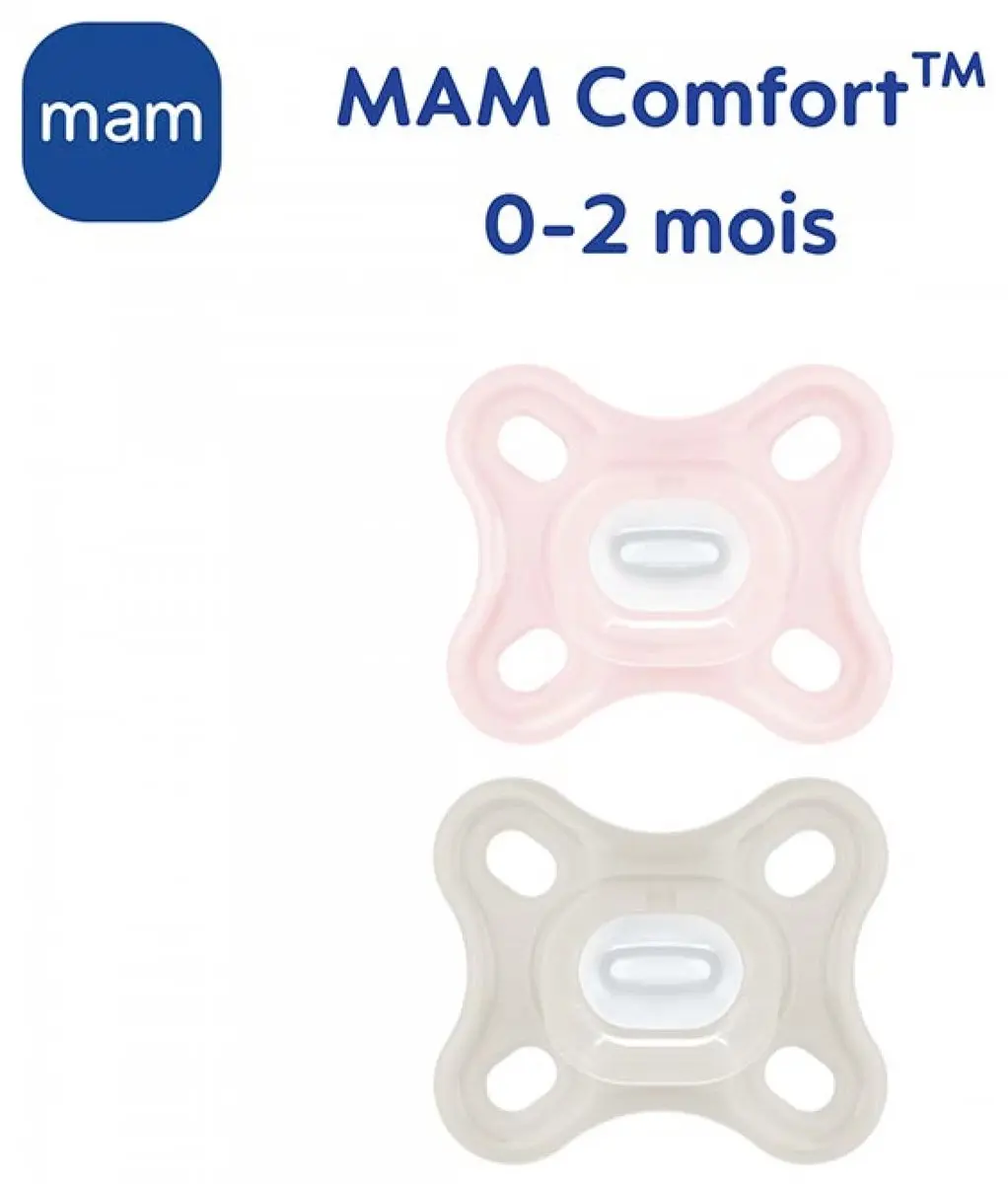 MAM Comfort Fysiologische Fopspeen Roze - Set van 2