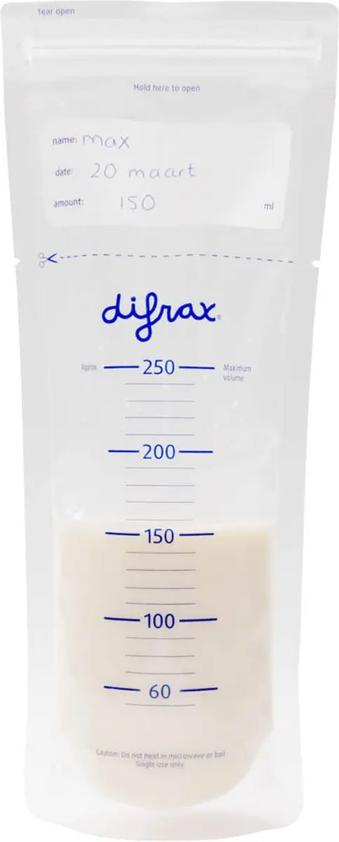 Difrax Moedermelk Bewaarzakjes 250ml