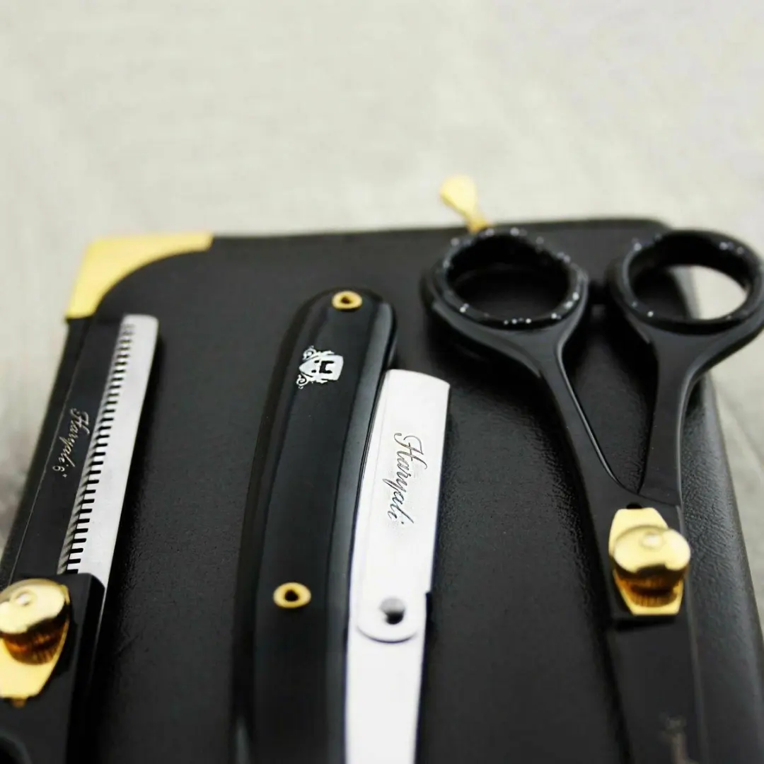 Haryali London Pro-Scissors Kappersset - 3 Stuks - Zwart