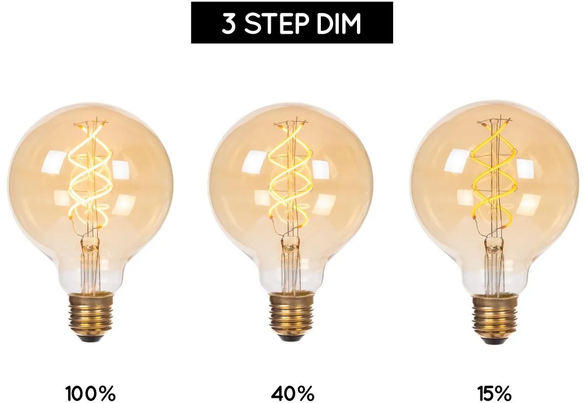 Lucide G95 Filamentlamp 4,9W 2200K - Amber