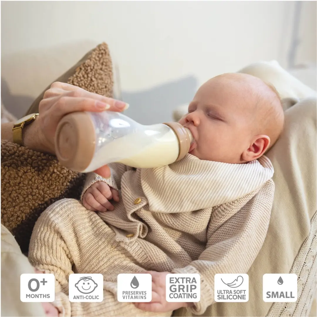 Difrax Natural S-Babyfles 250ml - Anti Colic - Koffiebruin - afbeelding 6 van 6