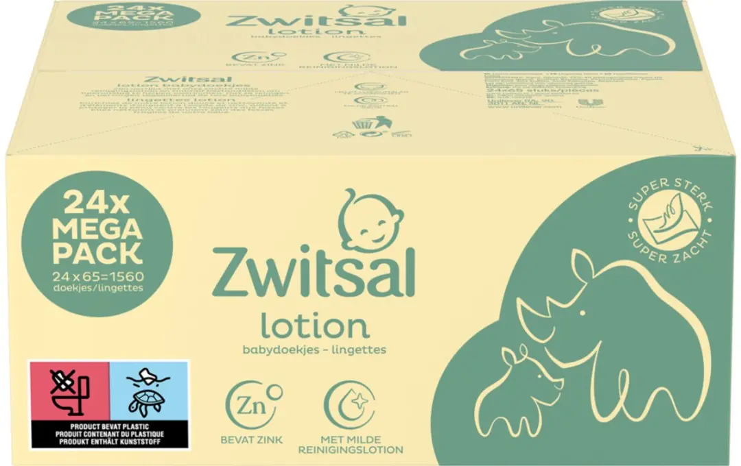 Zwitsal Billendoekjes Lotion - 2 x 1560 Stuks