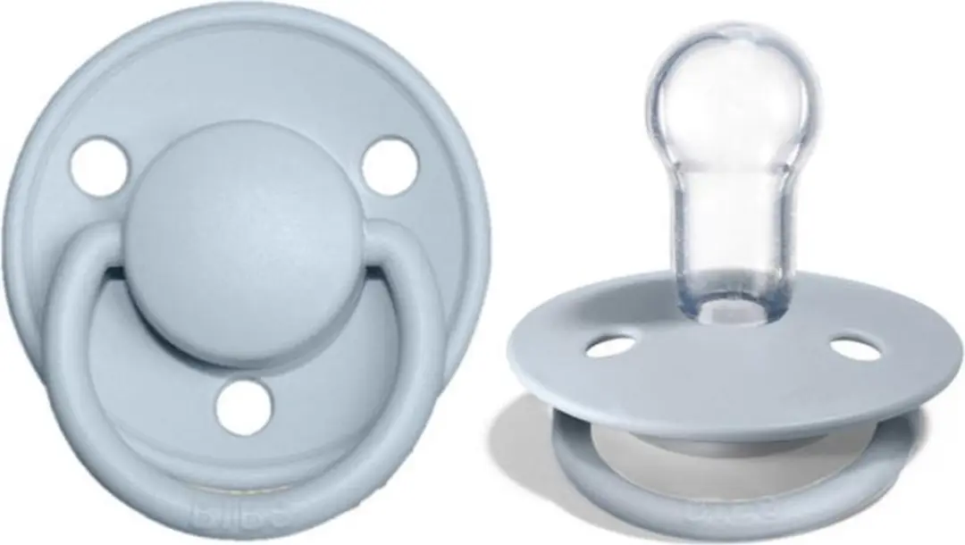 BIBS De Lux Baby Blue Silicone Fopspeen - Blauw
