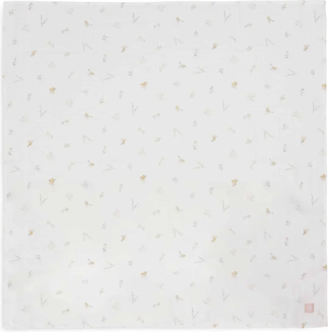 Jollein Hydrofiele Doek Large 115x115cm - Lovely Birds - 2 Stuks