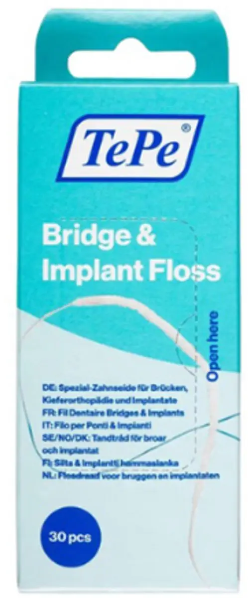 Tepe Floss Bridge & Implant Flosdraad - 90 Stuks - Wit