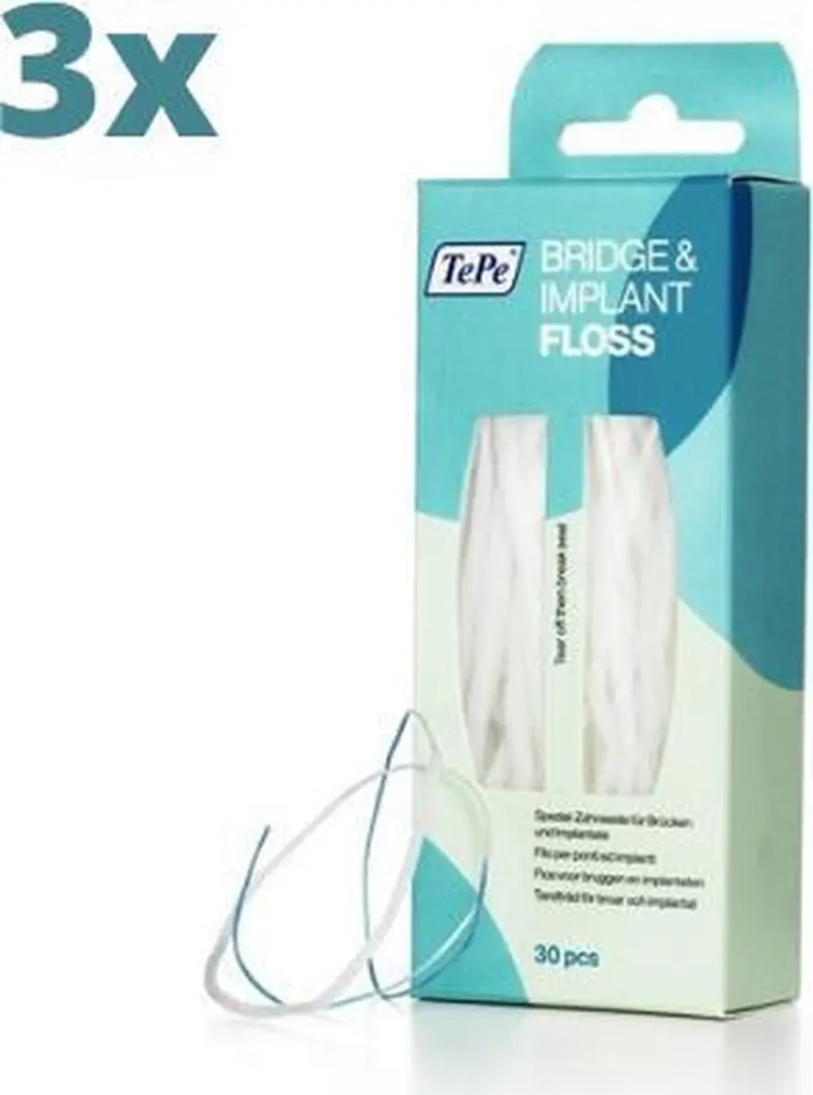 Tepe Floss Bridge & Implant Flosdraad - 90 Stuks - Wit