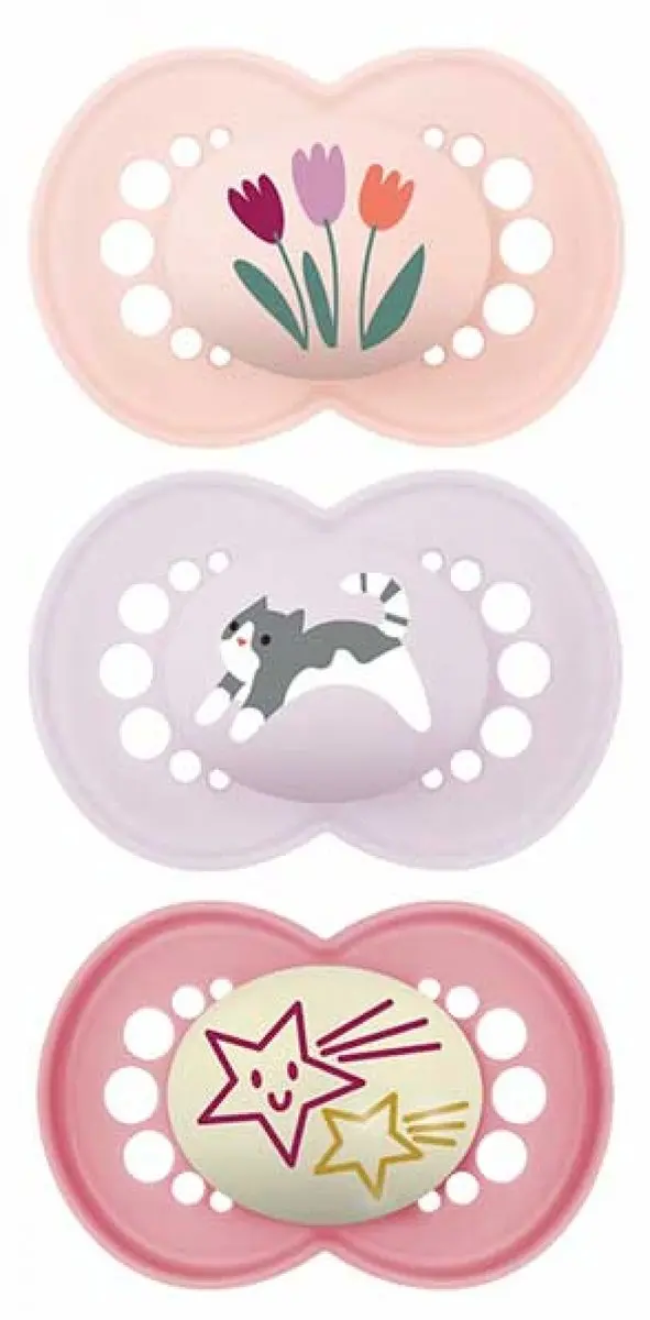 MAM Oorspronkelijke Dummy 18+ Maanden - 2 Stuks Roze/Mauve