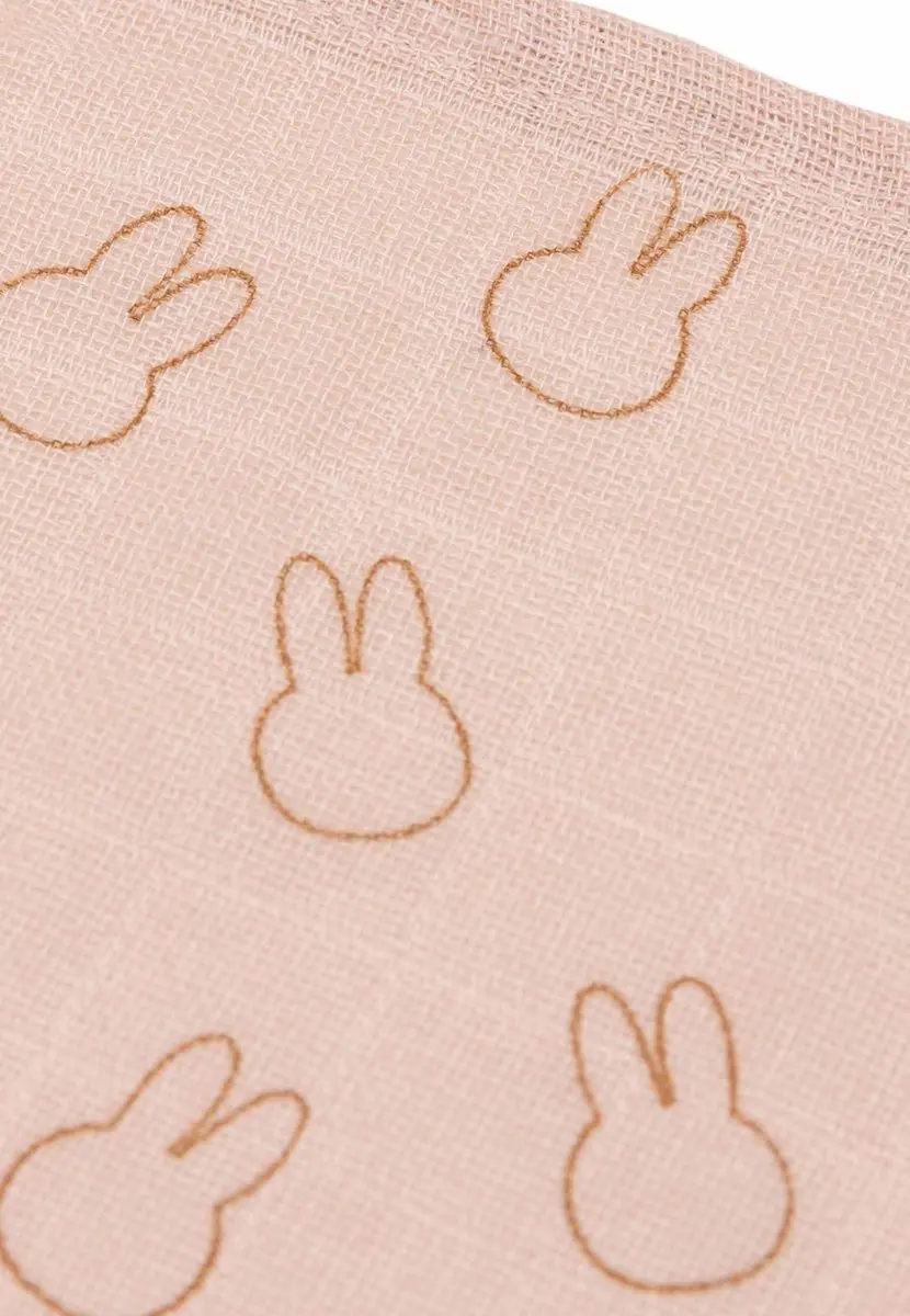 Jollein x Nijntje Hydrofiele Doek Small 70x70cm - 3 Stuks - Miffy Silhouettes Wild Rose