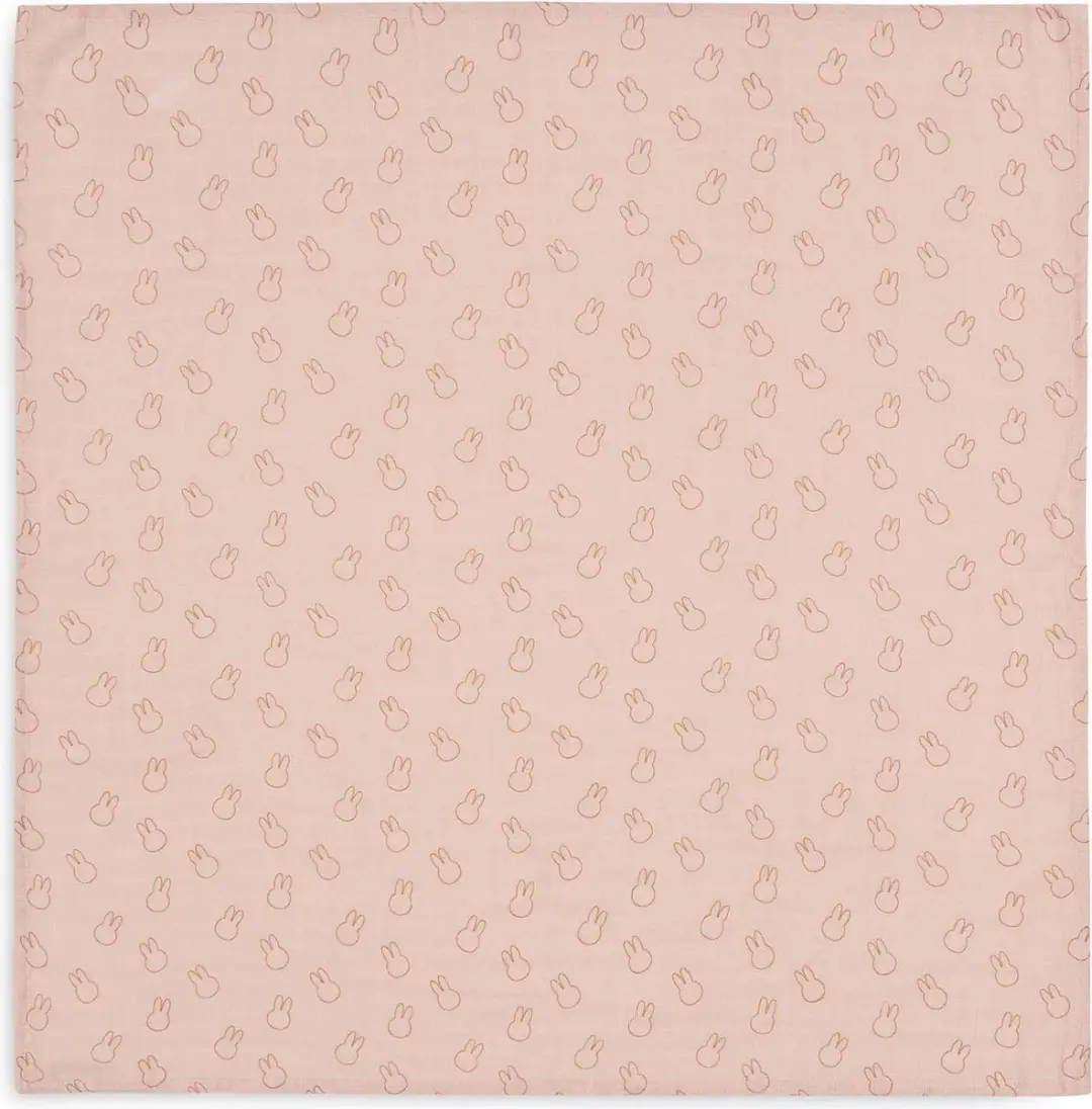 Jollein x Nijntje Hydrofiele Doek Small 70x70cm - 3 Stuks - Miffy Silhouettes Wild Rose - afbeelding 6 van 6