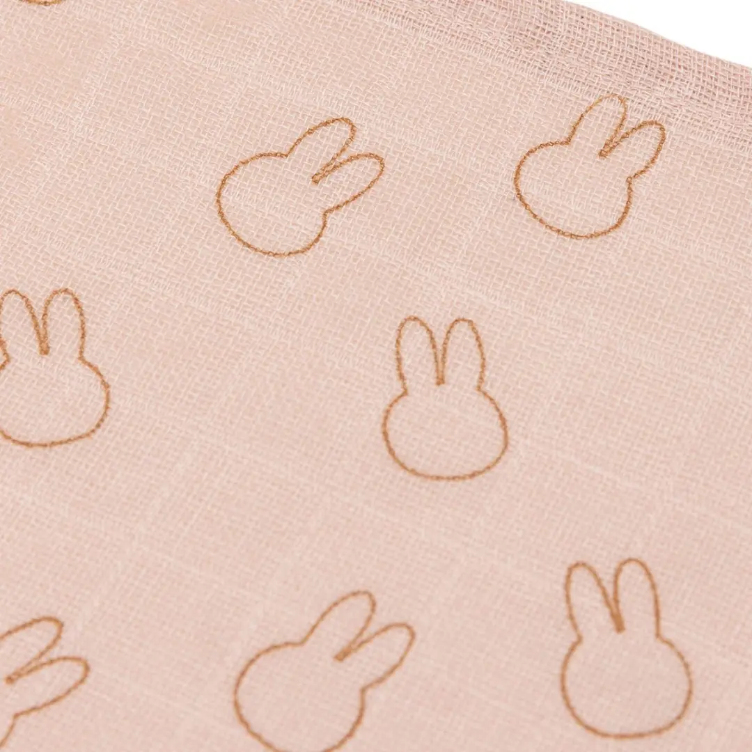 Jollein x Nijntje Hydrofiele Doek Small 70x70cm - 3 Stuks - Miffy Silhouettes Wild Rose