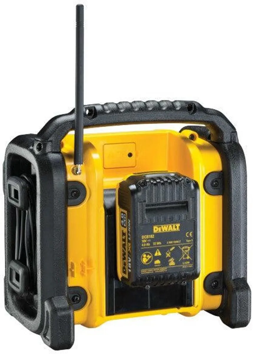 DeWalt DCR020 Bouwradio DAB+ - Zwart/Geel - afbeelding 6 van 6