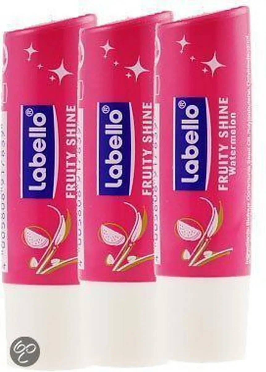 Labello Watermelon Shine Lippenbalsem - 3 Stuks