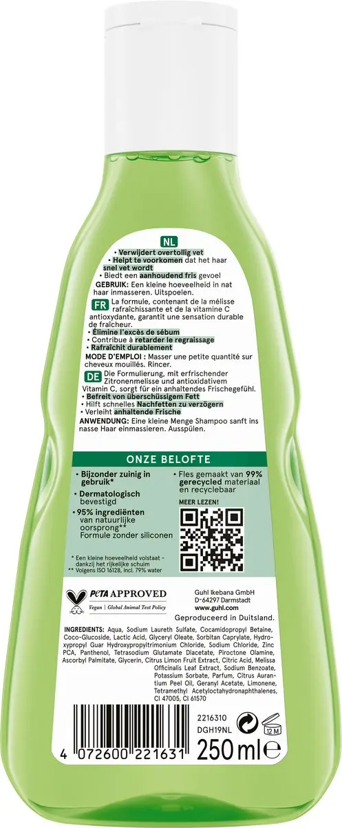 Guhl Shampoo Fris & Luchtig 250ml