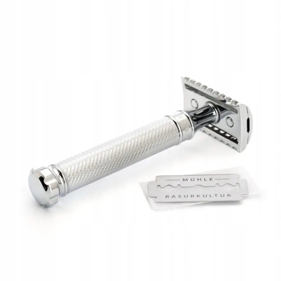 Mühle R41 Twist Klassiek Scheermes - Zilver - afbeelding 6 van 6