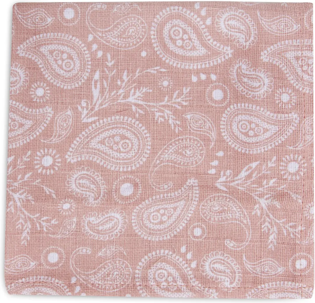 Jollein Monddoekjes Hydrofiel Paisley & Halo - 2 Stuks - Roze