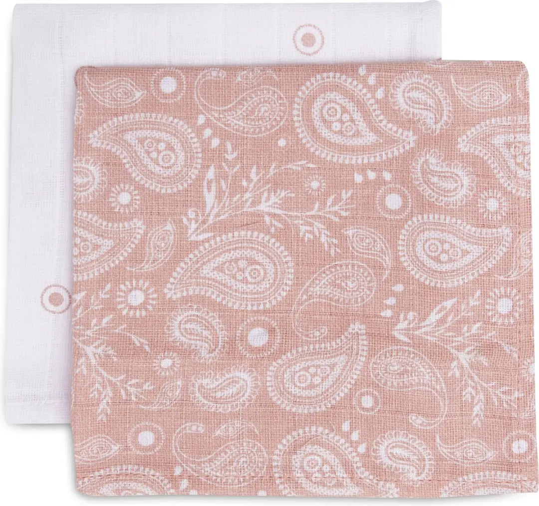 Jollein Monddoekjes Hydrofiel Paisley & Halo - 2 Stuks - Roze - afbeelding 6 van 6