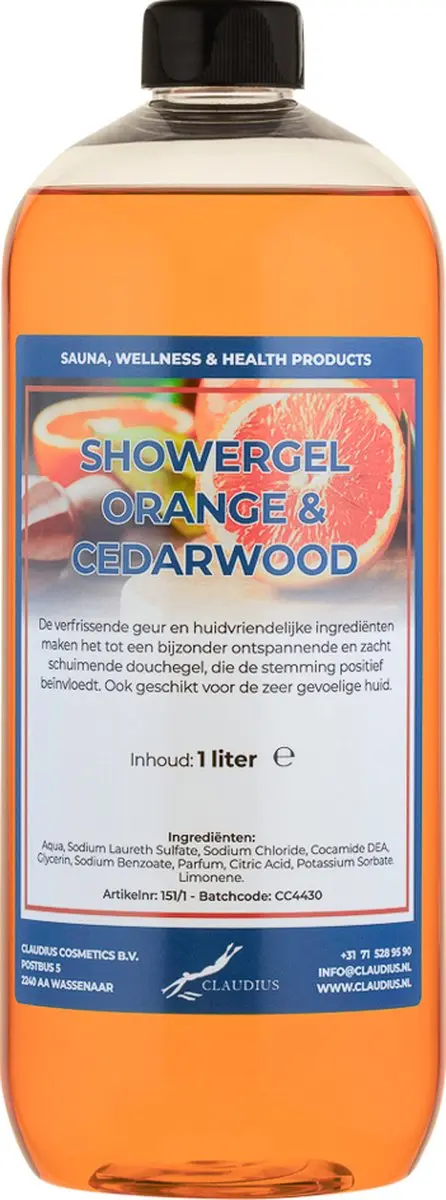 Splashbox Cosmetics Douchegel Sweet Orange & Cedarwood 1L