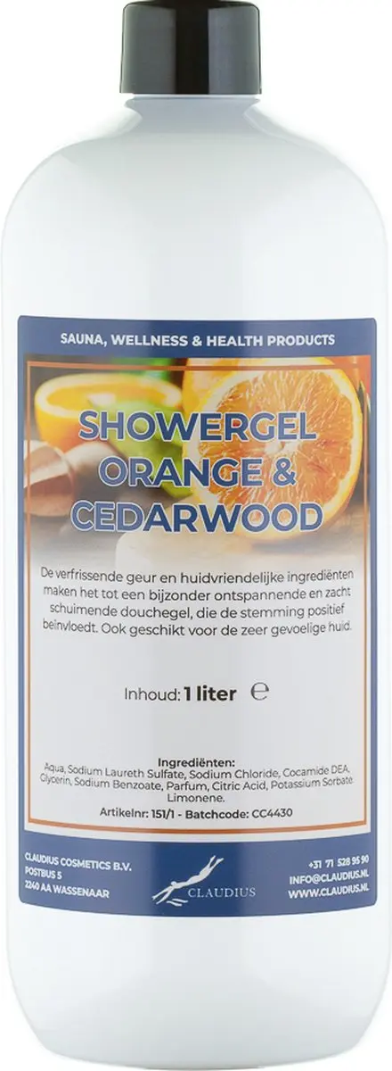 Splashbox Cosmetics Douchegel Sweet Orange & Cedarwood 1L