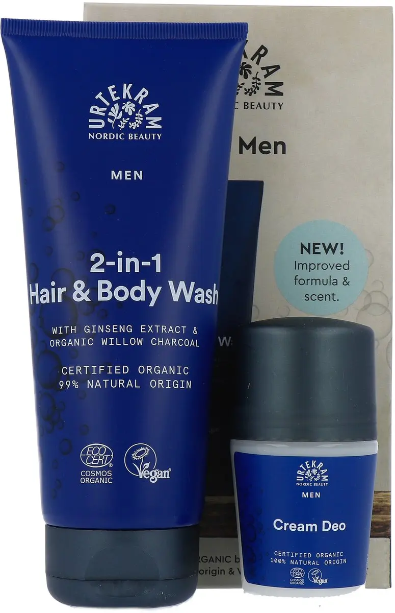 Urtekram Men Cadeaupakket - Badmiddel & Deodorant