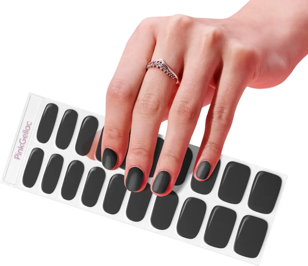Pink Gellac UV Nagelstickers Jet Black 0024