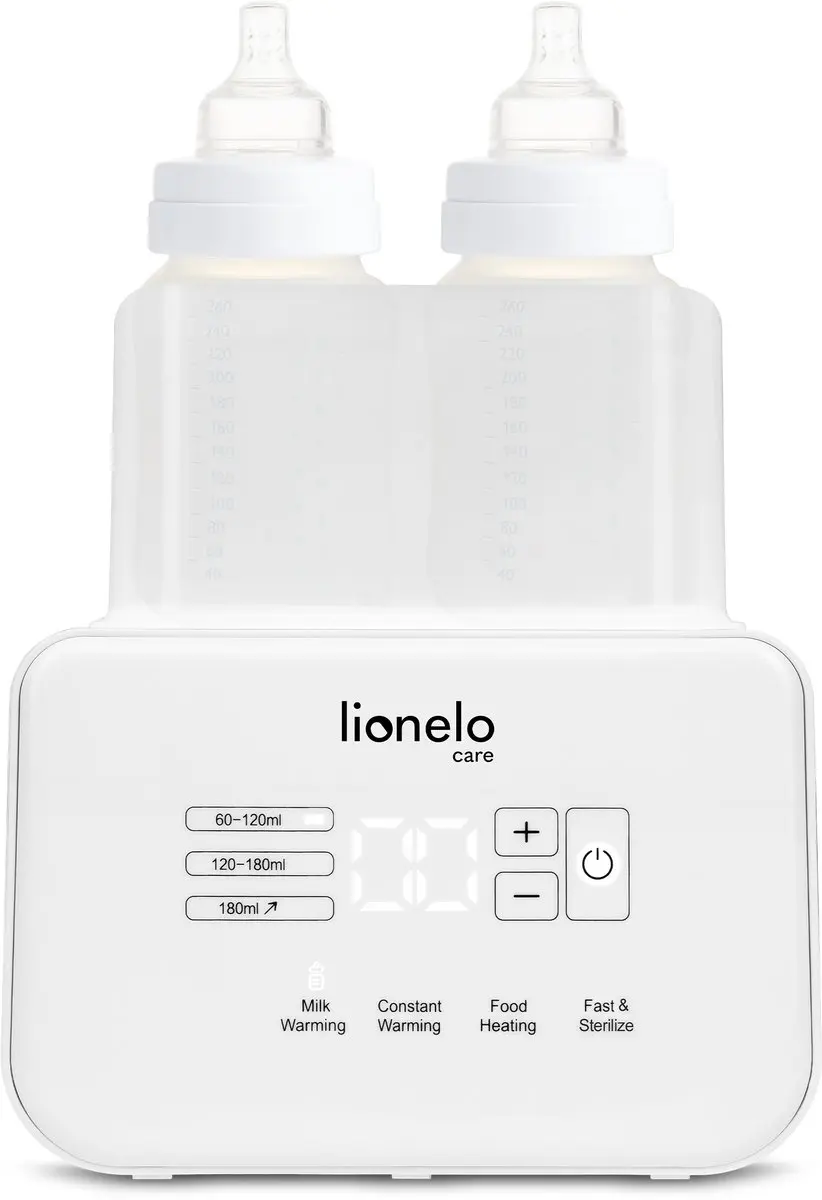 Lionelo Thermup Dubbele Flessenwarmer 6-in-1 - Wit
