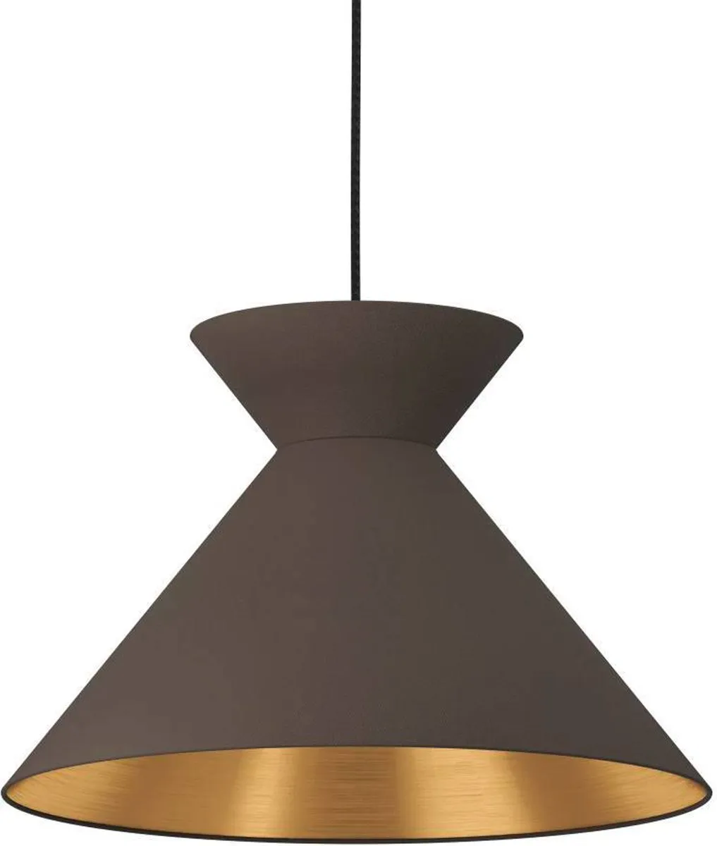 Eglo Nastasia Hanglamp E27 - Ø38cm - Zwart/Cappuccino