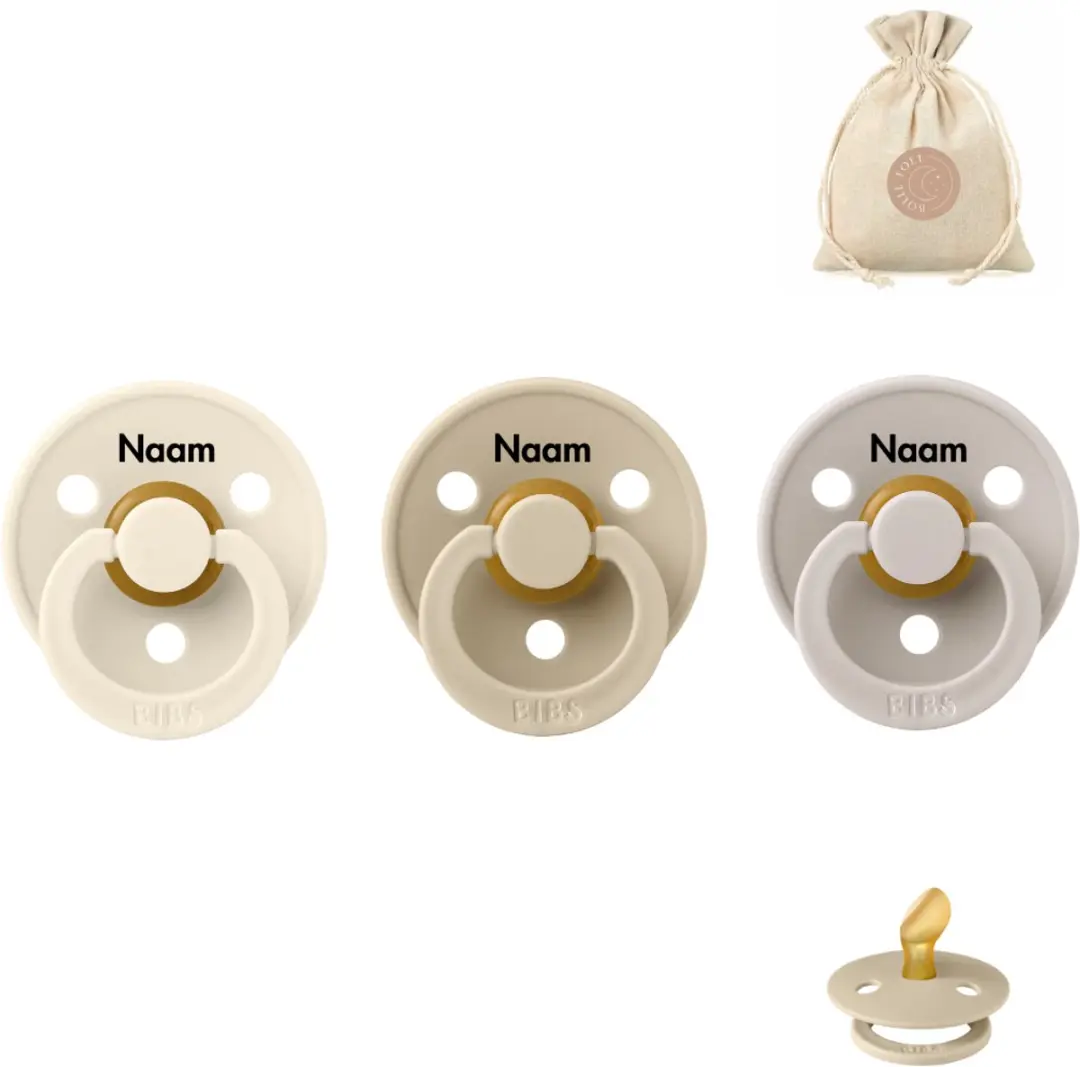 BIBS Anatomische Fopspenen Maat 1 - 3 Stuks + Speenzakje