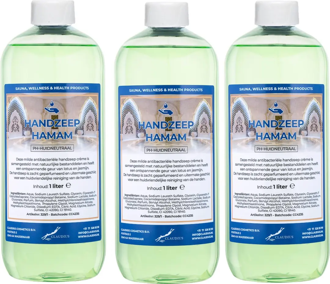 Splashbox Cosmetics Handzeep Hamam 1L - Set van 3