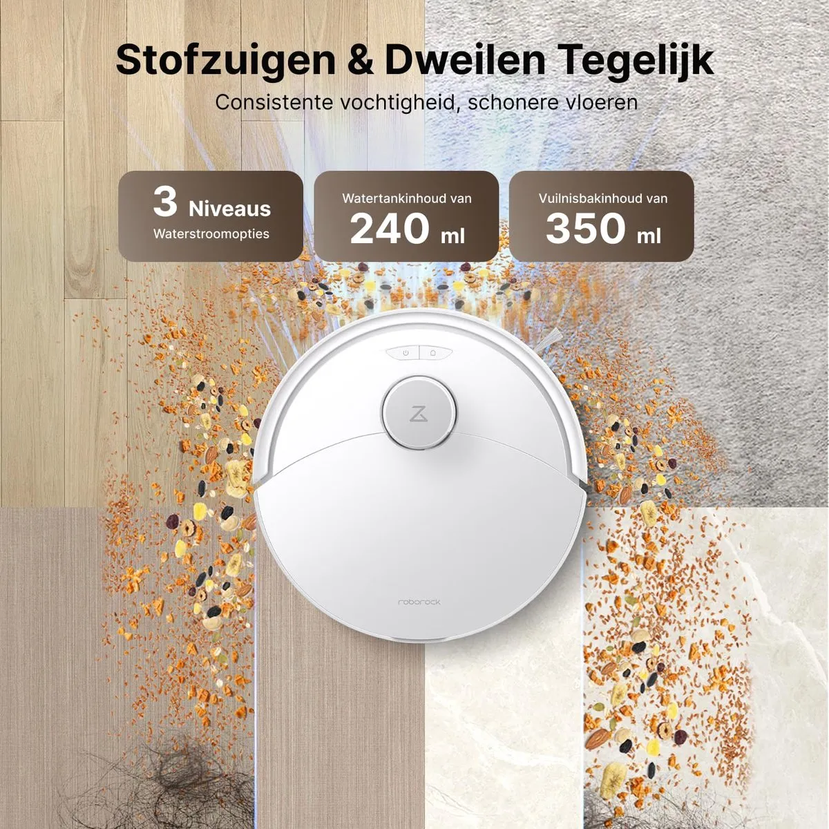 Roborock Q10 PF+ Robotstofzuiger - 10.000 Pa Wit - afbeelding 6 van 6