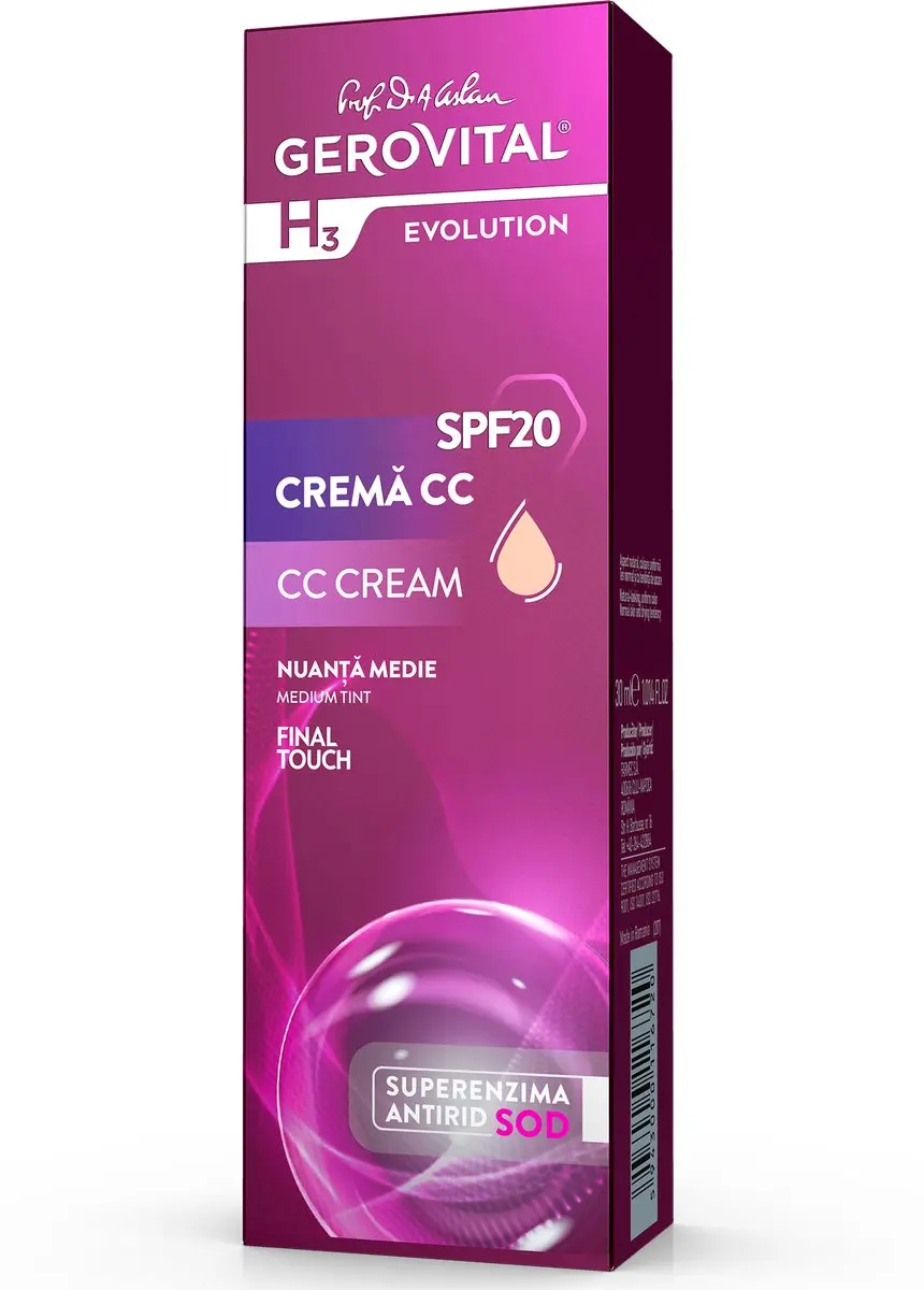 Gerovital CC Verzorgende Dagcrème SPF20 - 30ml - Medium