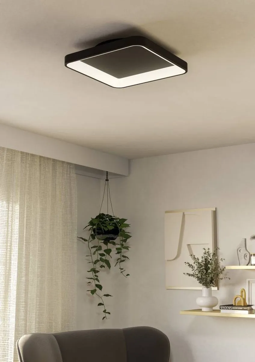 Eglo Loretello Plafondlamp 35cm - Zwart - Dimbaar