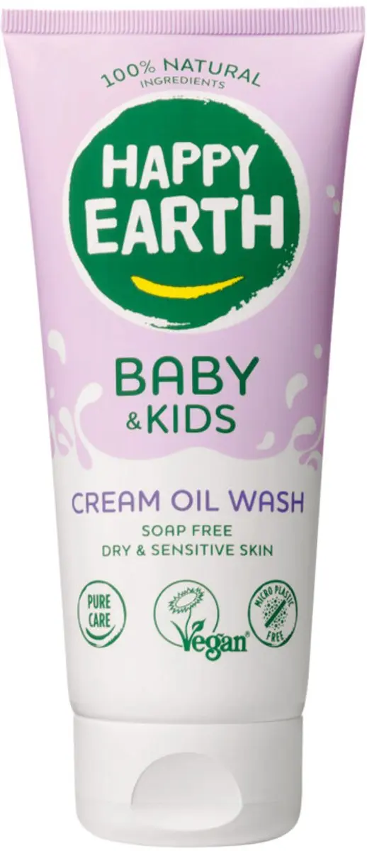 Happy Earth Baby & Kids Crème Olie Wasgel 200ml