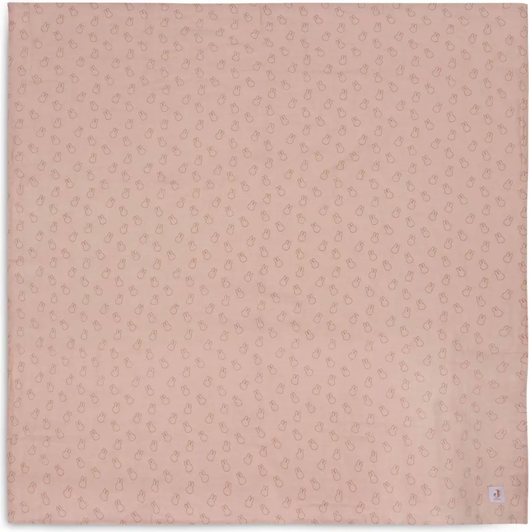 Jollein x Nijntje Hydrofiele Doek Large 115x115cm - 2 Stuks - Miffy Silhouettes Wild Rose