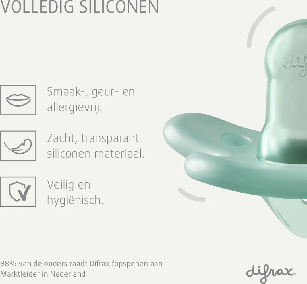 Difrax Siliconen Fopspeen Premature Aqua & Oranje - 2 Stuks