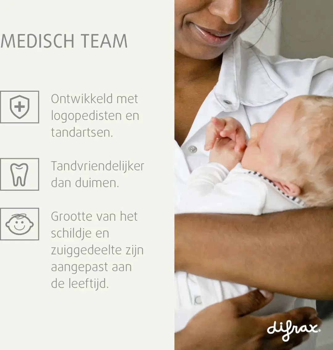 Difrax Siliconen Fopspeen Premature Aqua & Oranje - 2 Stuks