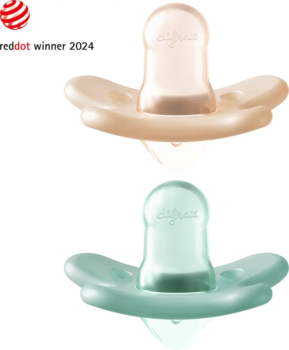 Difrax Siliconen Fopspeen Premature Aqua & Oranje