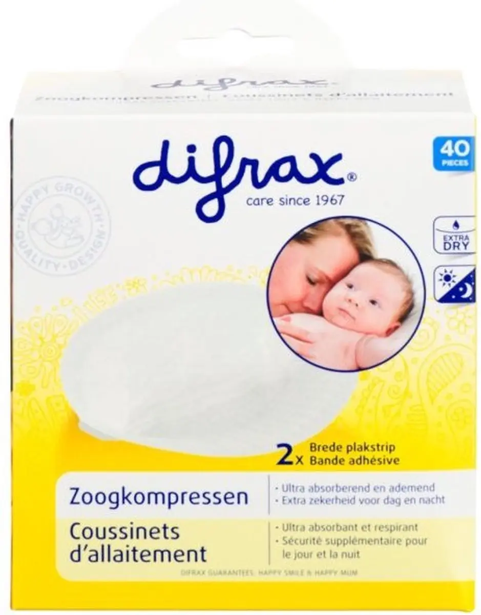 Difrax Zoogcompressen - 40 Stuks - Meerkleurig - afbeelding 6 van 6