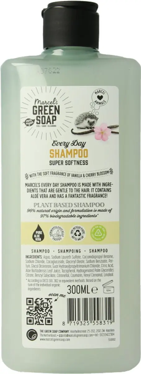 Marcel's Green Soap Every Day Shampoo Vanilla & Cherry Blossom 300ml