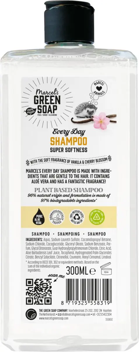 Marcel's Green Soap Every Day Shampoo Vanilla & Cherry Blossom 300ml