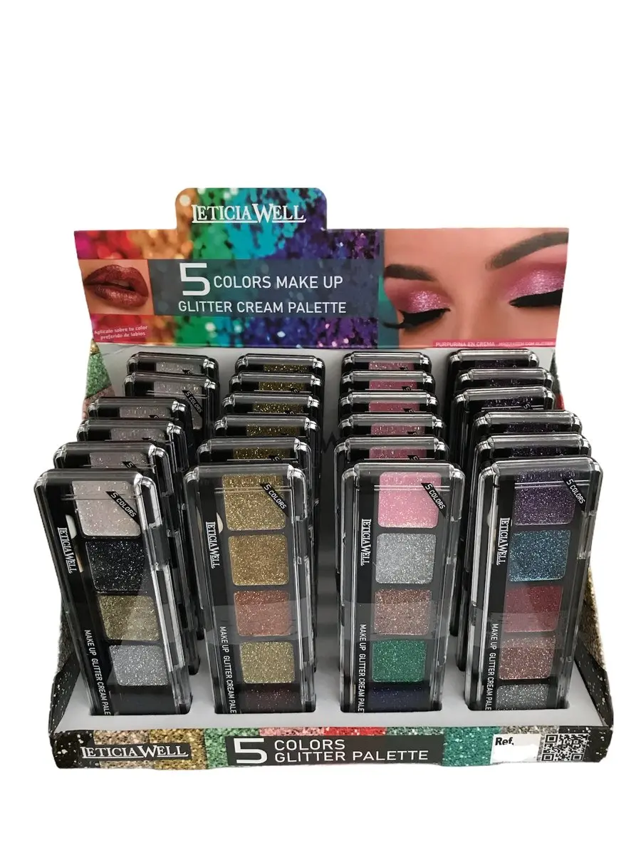 Leticia Well Glitter Cream Make-up Palette 04 - 5 Kleuren