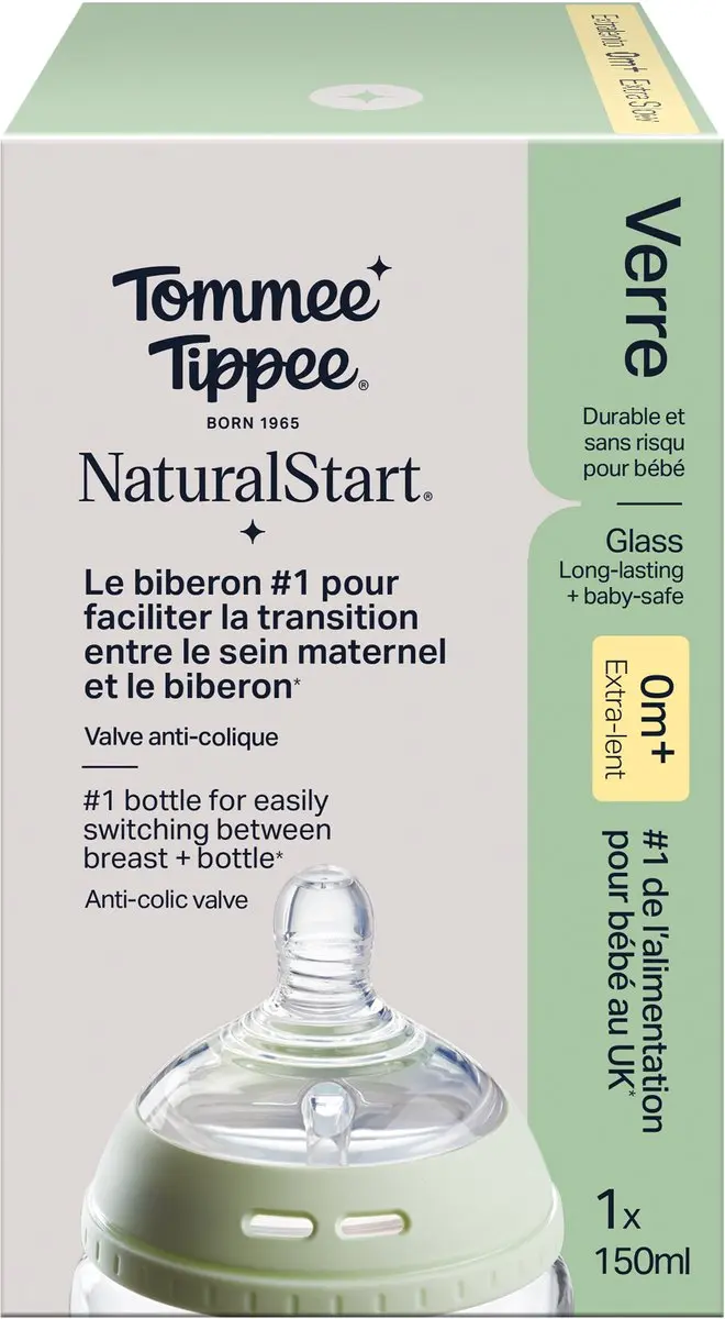 Tommee Tippee Natural Start Glazen Babyfles 150ml - Groen - afbeelding 6 van 6