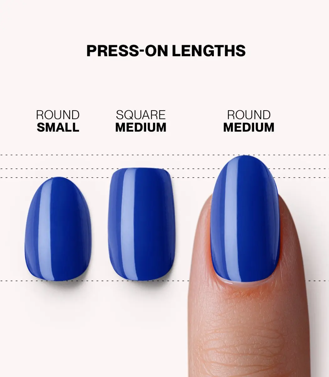 Pink Gellac Press On Nagels 221 Delighted Blue - 30 Stuks