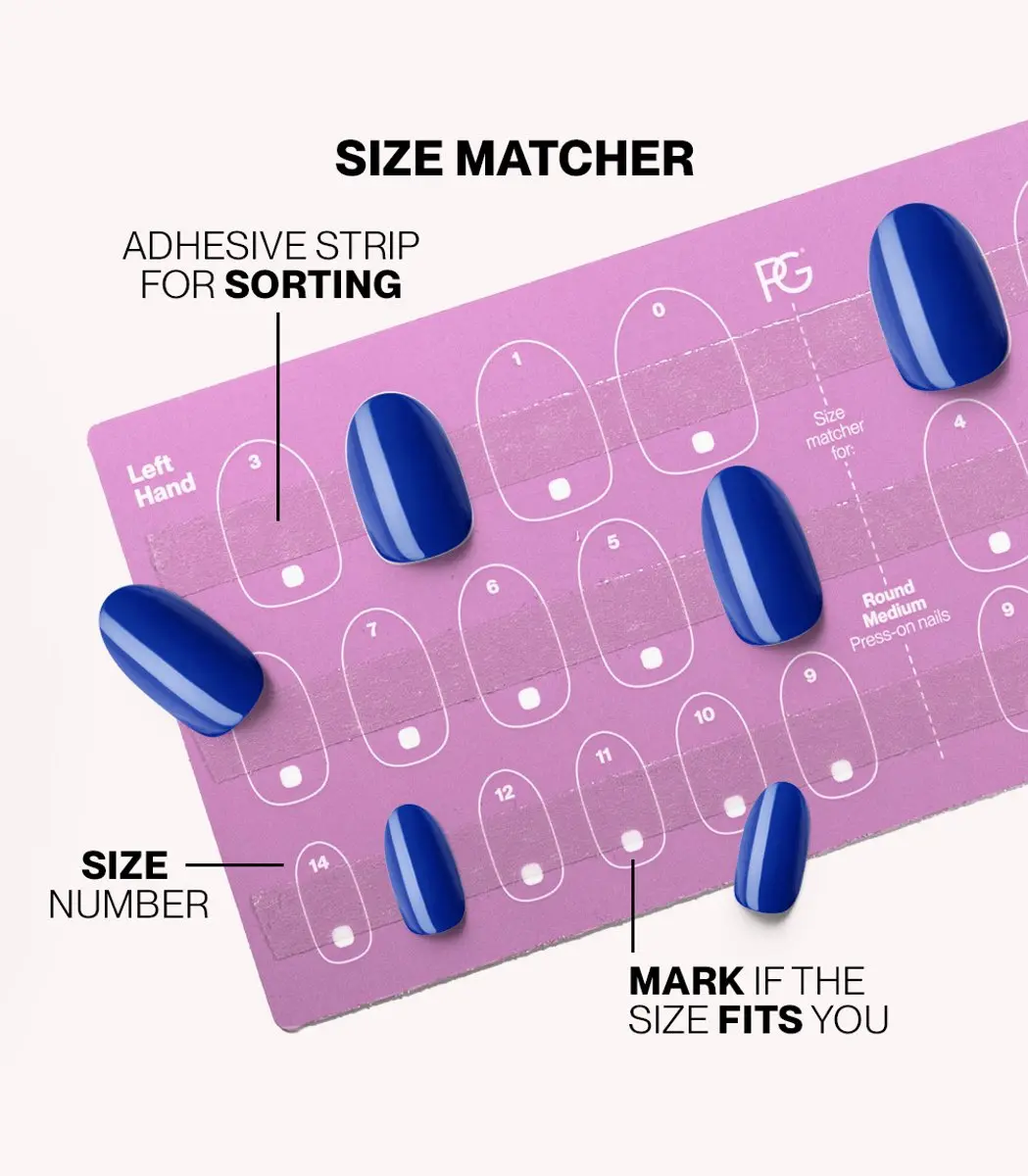 Pink Gellac Press On Nagels 221 Delighted Blue - 30 Stuks