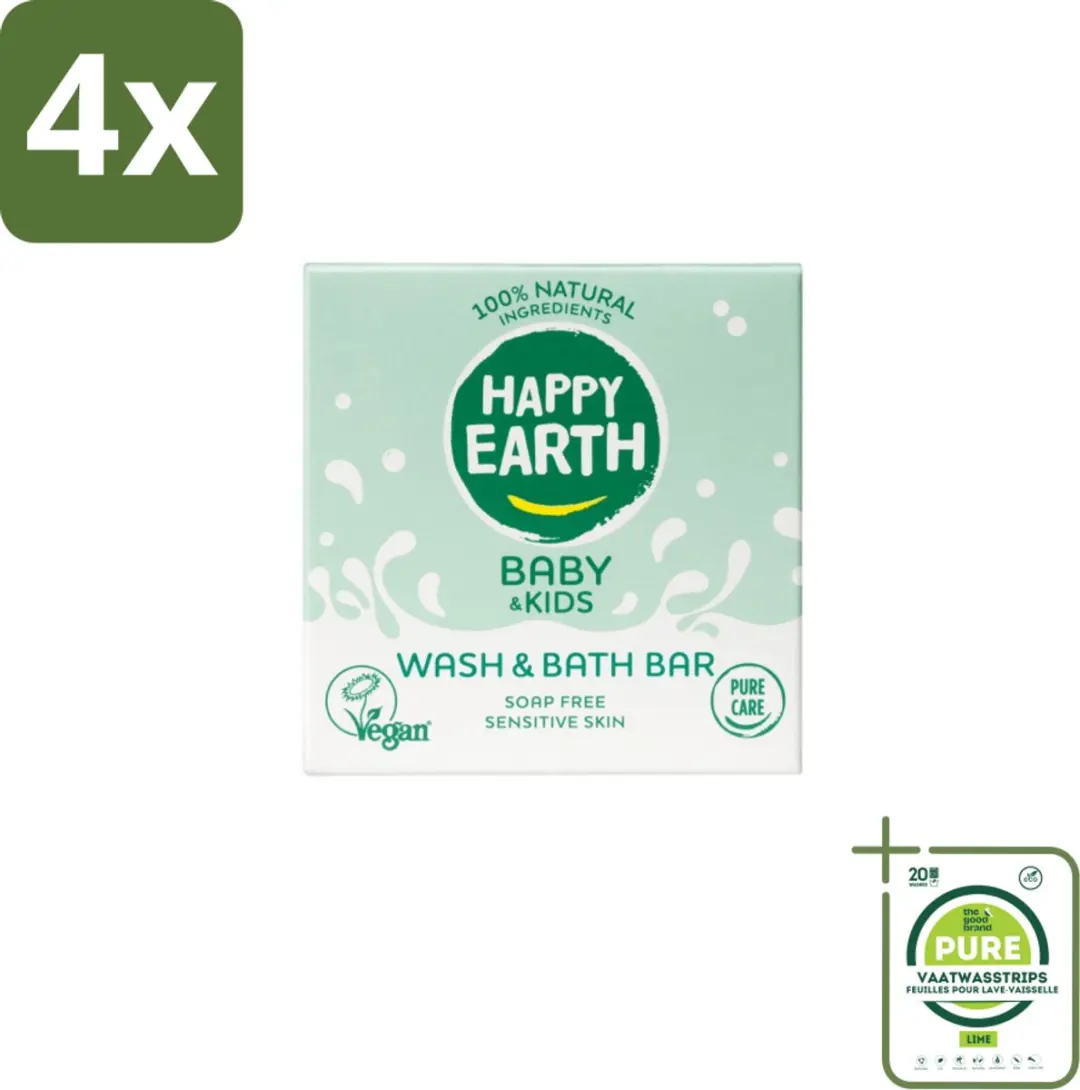 Happy Earth Wash & Bath Bar Baby 200g
