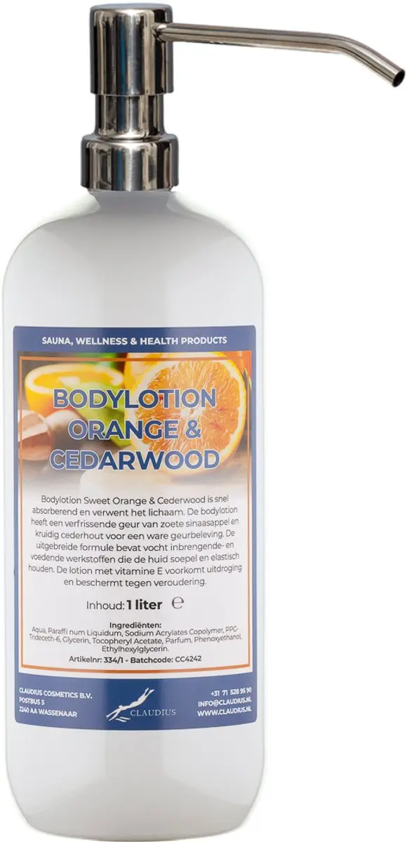 Splashbox Cosmetics Bodylotion Sweet Orange & Cedarwood 1L