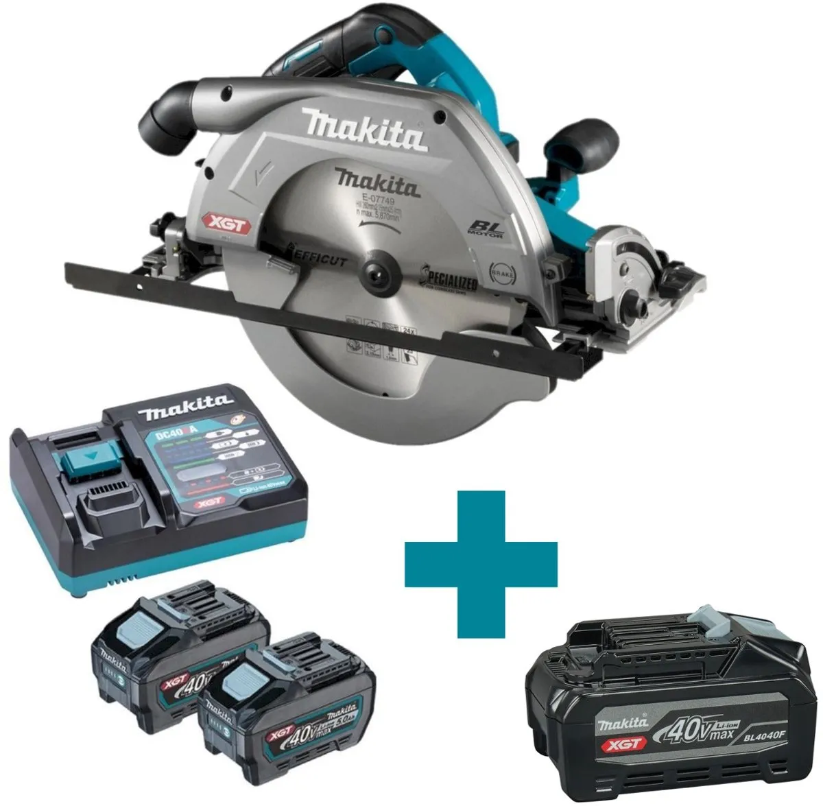 Makita HS011GT201 Accu Cirkelzaag 270mm 40V Max - 2x accu - afbeelding 6 van 6