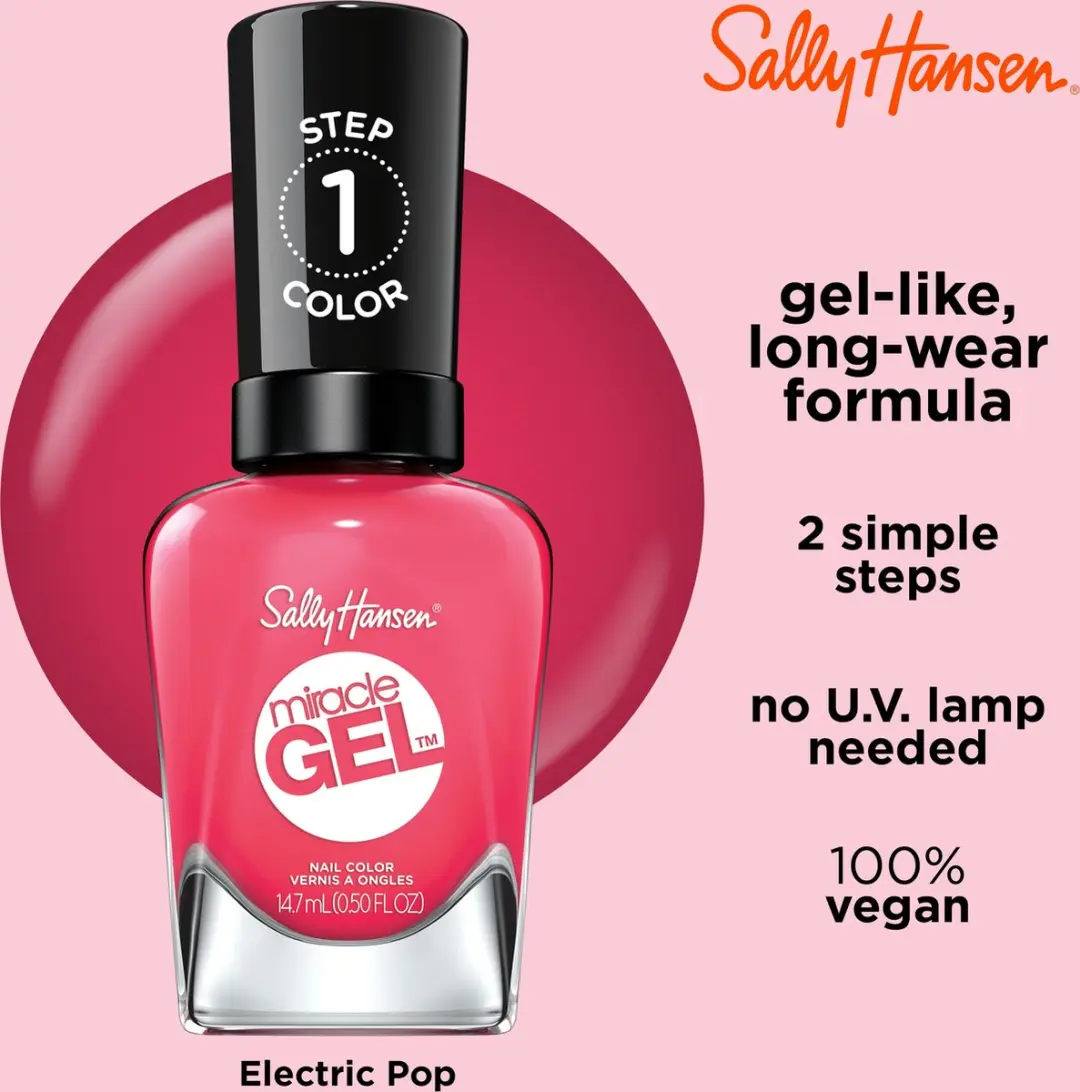 Sally Hansen Miracle Gel Gelnagellak 339 Electric Pop - 14.7ml