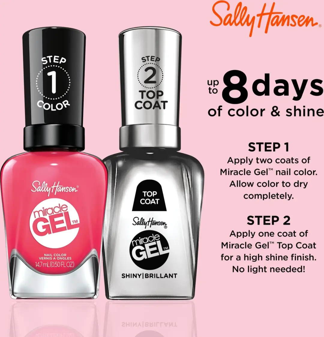 Sally Hansen Miracle Gel Gelnagellak 339 Electric Pop - 14.7ml
